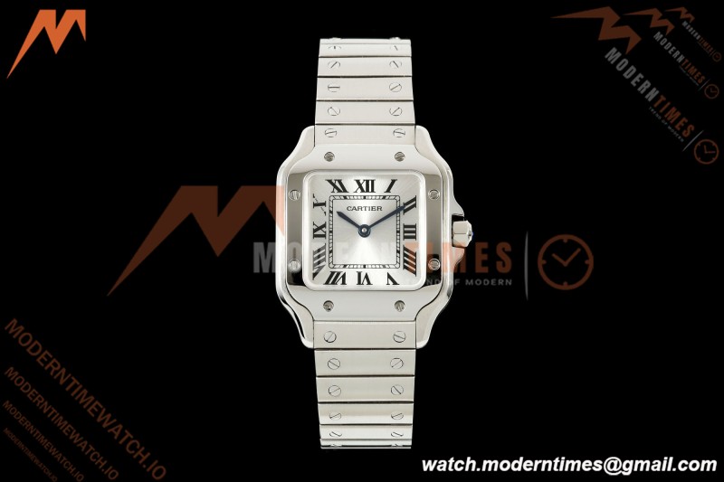 Cartier - Santos De Cartier 27mm SS/SS Silver Dial DRF Quartz