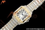 Cartier - Santos De Cartier 27mm SS/YG Silver Dial DRF Quartz