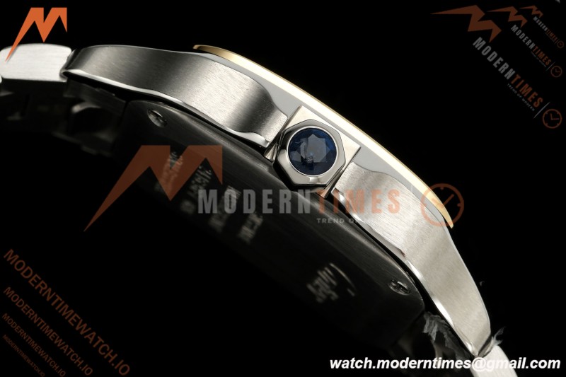 Cartier - Santos De Cartier 27mm SS/YG Silver Dial DRF Quartz