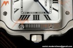 Cartier - Santos De Cartier 27mm SS/Alligator Leather Silver Dial DRF Quartz