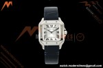 Cartier - Santos De Cartier 27mm SS/Alligator Leather Silver Dial DRF Quartz