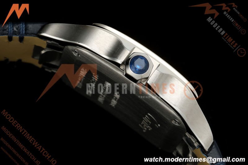Cartier - Santos De Cartier 27mm SS/Alligator Leather Silver Dial DRF Quartz