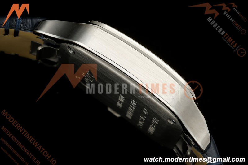 Cartier - Santos De Cartier 27mm SS/Alligator Leather Silver Dial DRF Quartz