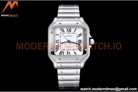Cartier - Santos De Cartier Ladies Automatic 35mm SS/SS White BVF MY9039