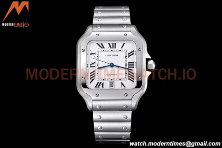 Cartier - Santos De Cartier Mens Automatic 40mm SS/SS White BVF MY9019