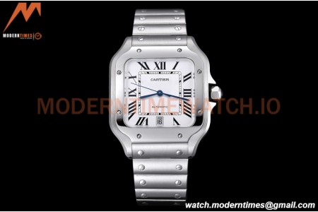 Cartier - Santos De Cartier Mens Automatic 40mm SS/SS White BVF MY9019