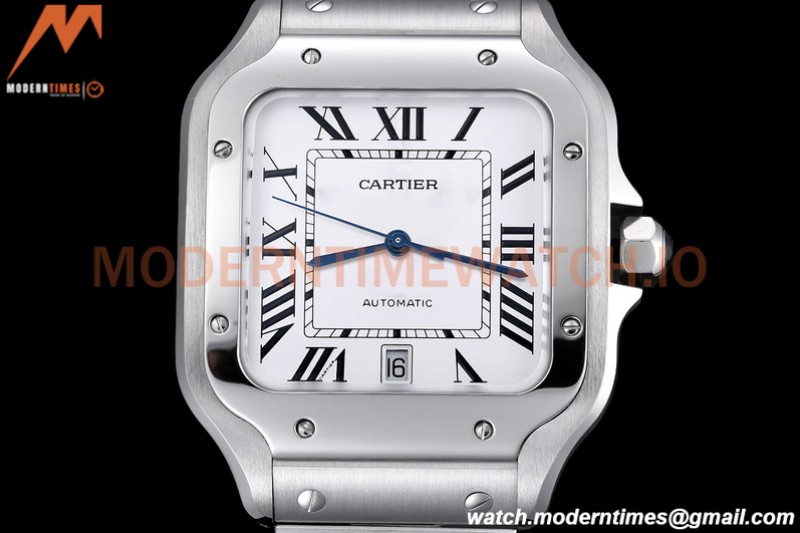 Cartier - Santos De Cartier Mens Automatic 40mm SS/SS White BVF MY9019