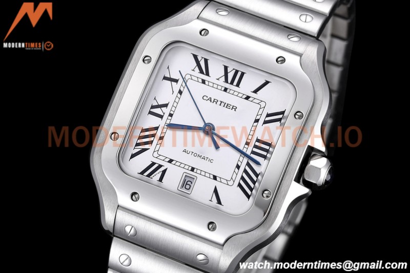 Cartier - Santos De Cartier Mens Automatic 40mm SS/SS White BVF MY9019