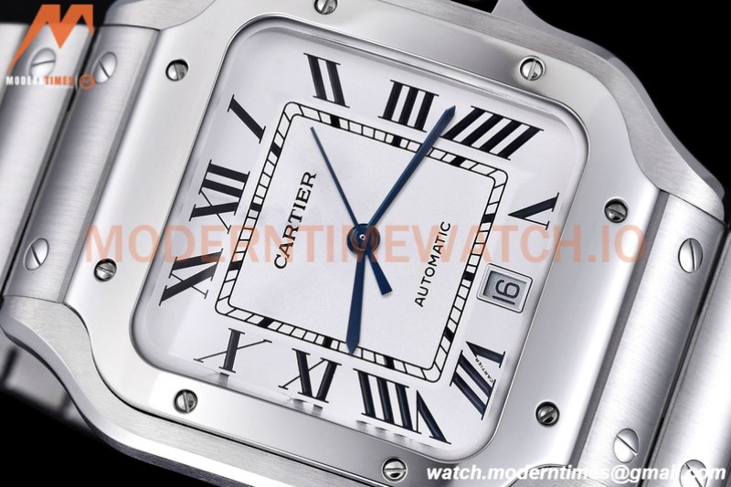 Cartier - Santos De Cartier Mens Automatic 40mm SS/SS White BVF MY9019