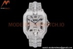 Cartier - Santos De Cartier Mens Automatic 40mm Diamond SS/SS Dia/Rmn TWF A2824