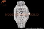 Cartier - Santos De Cartier Mens Automatic 40mm Diamond SS/SS Dia/Ara TWF A2824