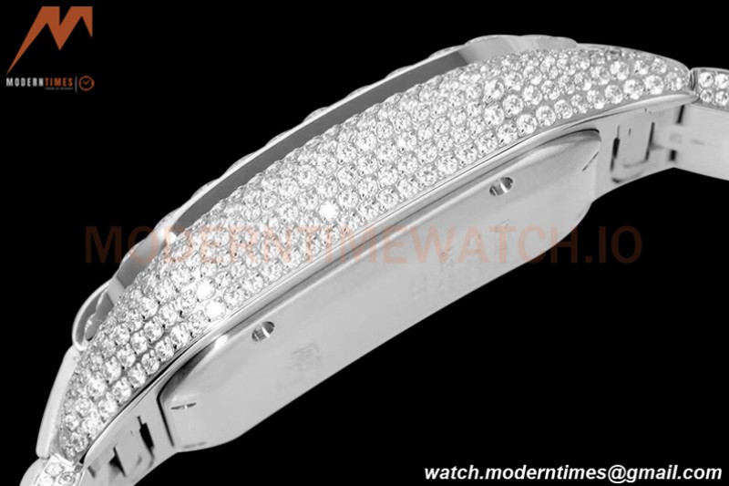 Cartier - Santos De Cartier Mens Automatic 40mm Diamond SS/SS Dia/Ara TWF A2824