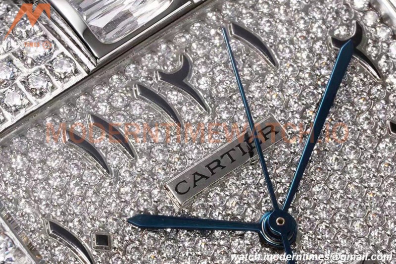 Cartier - Santos De Cartier Mens Automatic 40mm Diamond SS/SS Dia/Ara TWF A2824