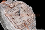 Cartier - Santos De Cartier Mens Automatic 40mm Diamond RG/SS Dia/Ara TWF A2824