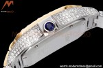 Cartier - Santos De Cartier Mens Automatic 40mm Diamond YG/SS Dia/Rmn TWF A2824