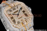 Cartier - Santos De Cartier Mens Automatic 40mm Diamond YG/SS Dia/Rmn TWF A2824