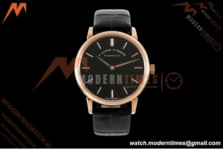 A. Lange & Söhne - Saxonia Thin Automatic 39mm  RG/LE Black F8F V3 A2892