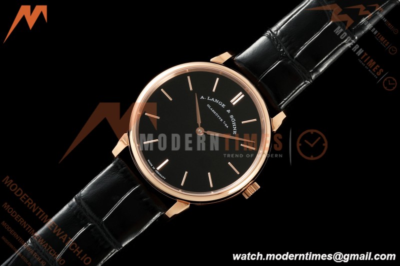 A. Lange & Söhne - Saxonia Thin Automatic 39mm  RG/LE Black F8F V3 A2892