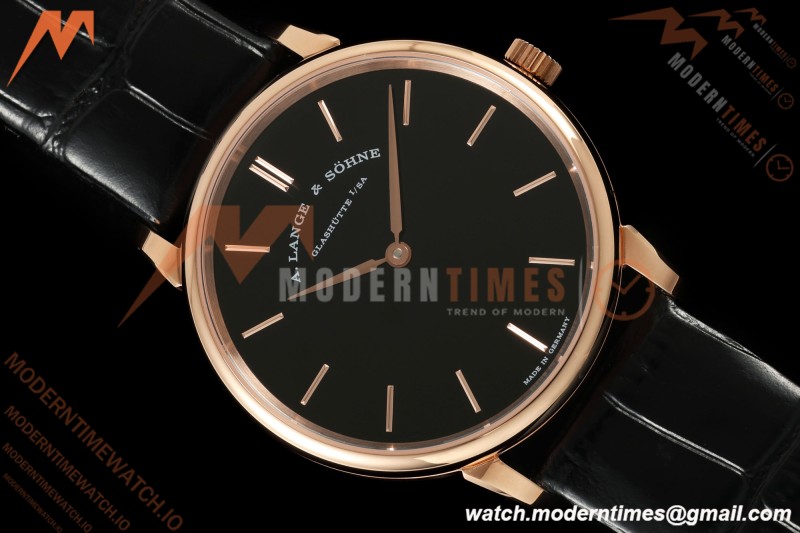 A. Lange & Söhne - Saxonia Thin Automatic 39mm  RG/LE Black F8F V3 A2892
