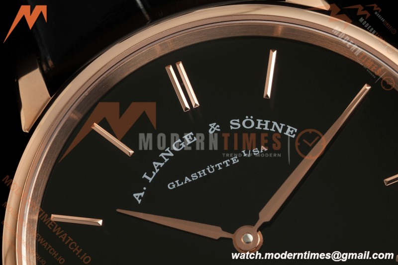 A. Lange & Söhne - Saxonia Thin Automatic 39mm  RG/LE Black F8F V3 A2892
