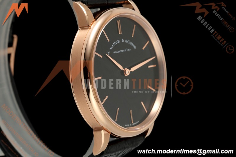 A. Lange & Söhne - Saxonia Thin Automatic 39mm  RG/LE Black F8F V3 A2892