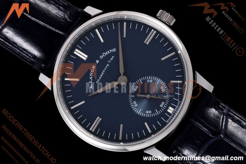 A. Lange & Söhne - Saxonia Thin Automatic 38.5mm SS/LE Blue F8F A2824
