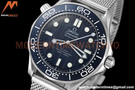 Omega - Seamaster Diver 300M 42mm James Bond 60th Anniv. SS/SS Blue BLSF A8806