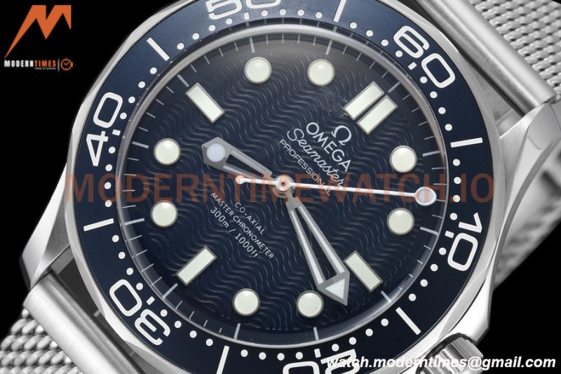 Omega - Seamaster Diver 300M 42mm James Bond 60th Anniv. SS/SS Blue BLSF A8806