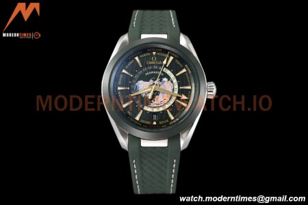 Omega - Seamaster Aqua Terra 150m 43mm Worldtimer SS/RU Green VSF A8938