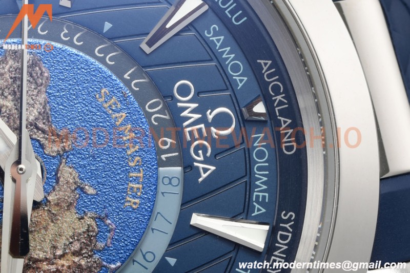 Omega - Seamaster Aqua Terra 150m 43mm Worldtimer SS/RU Blue VSF A8938