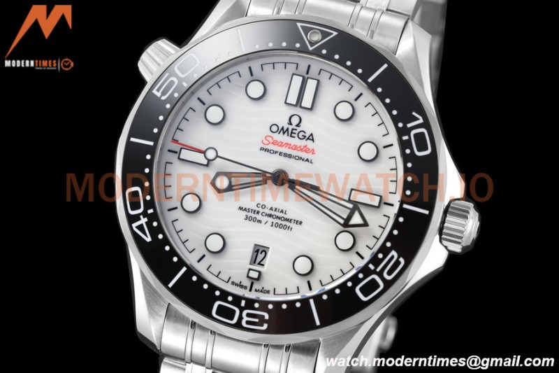 Omega - Seamaster Diver 300m 42mm Black SS/SS White Dial VSF A8800