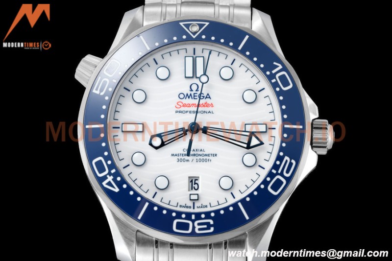 Omega - Seamaster Diver 300m 42mm Blue SS/SS White Dial VSF A8800