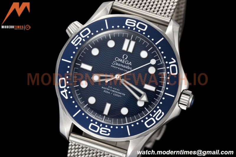 Omega - Seamaster Diver 300M 42mm James Bond 60th Anniv. SS/SS Blue VSF A8806