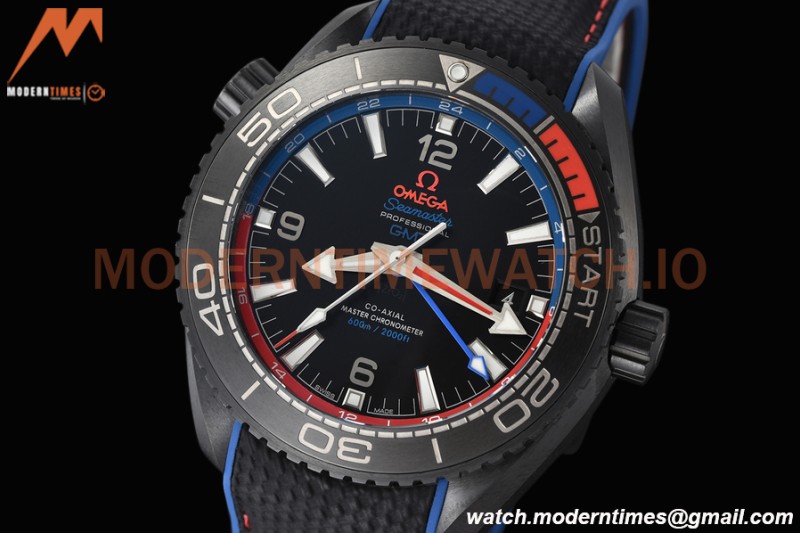 Omega - Seamaster Planet Ocean GMT 600m ETNZ Deep Black 45.5mm SS/RU Blk/Cer Black VSF A8906