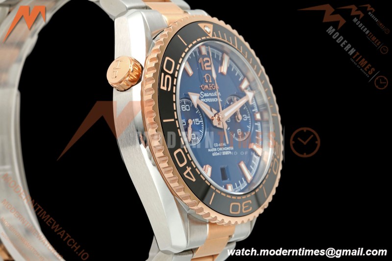Omega - Seamaster Planet Ocean 600m Chrono 45.5mm RG/SS Blue Dial VRF A9900