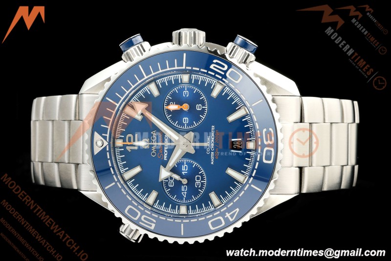 Omega - Seamaster Planet Ocean 600m Chrono 45.5mm SS/SS Blue Dial VRF A9900