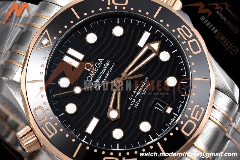 Omega - Seamaster Diver 300m 42mm Ceramic RG/SS Black Dial VSF V4 VS8800