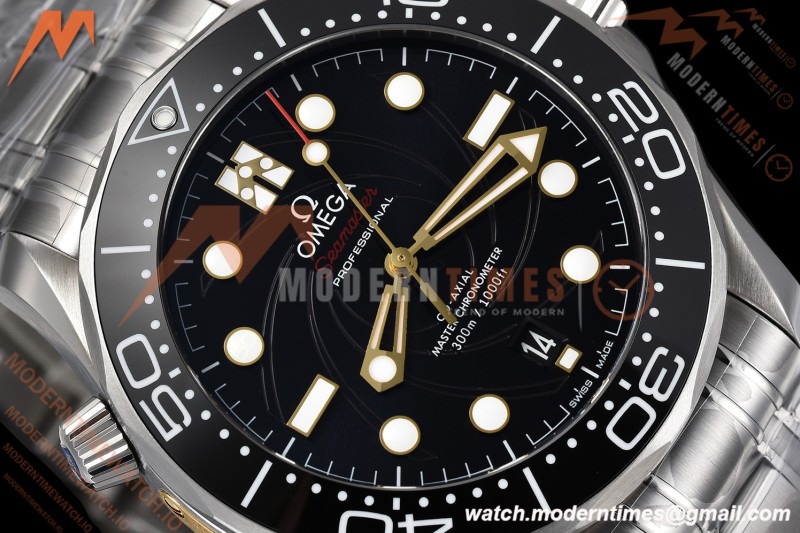 Omega - Seamaster Diver 300m 42mm James Bond Ceramic SS/SS Black Dial VSF V4 VS8800