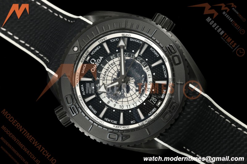 Omega - Seamaster Planet Ocean 600m 45.5mm GMT Worldtimer CER/NY Blk/Gry VSF SA8938