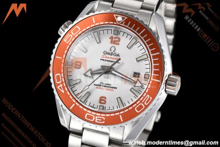 Omega - Seamaster Planet Ocean 600m 43.5mm SS/SS ORN/CER White Dial GDF MY8215