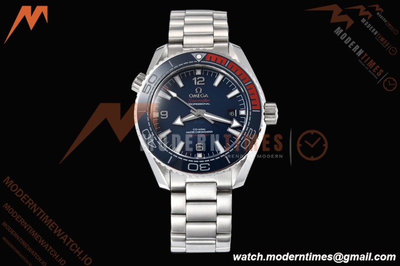Omega - Seamaster Planet Ocean 600m 43.5mm SS/SS BLU/ORN/CER Blue Dial GDF MY8215