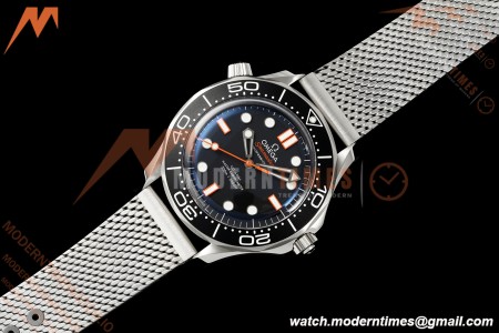 Omega - Seamaster Diver 300M No Date 42mm SS/SS BLK/CER Mesh Bracelet Black ORF A8806