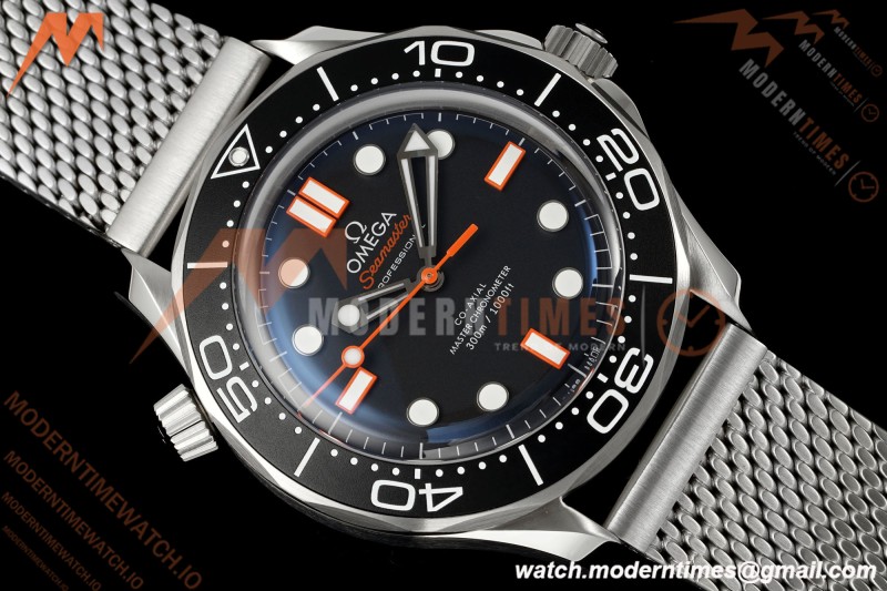 Omega - Seamaster Diver 300M No Date 42mm SS/SS BLK/CER Mesh Bracelet Black ORF A8806 | 오메가 - 시마스터 다이버 300M 노데이트 42mm SS/SS BLK/CER 메쉬 브레이슬렛 블랙 ORF A8806