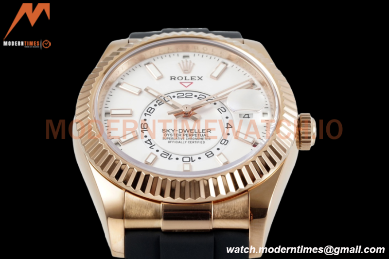 Rolex - Skydweller 42mm 336235 Gain Weight RG/RU White ZF V2 A2824