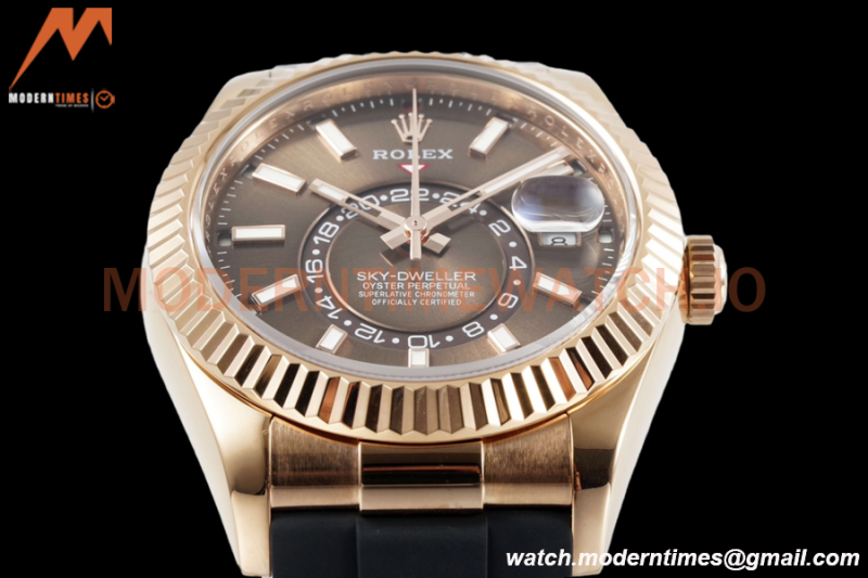 Rolex - Skydweller 42mm 336235 Gain Weight RG/RU Brown ZF V2 A2824