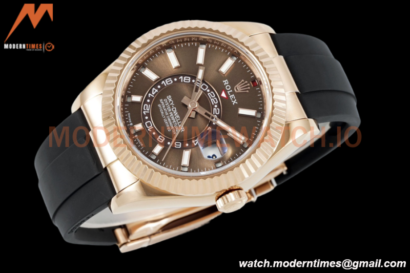 Rolex - Skydweller 42mm 336235 Gain Weight RG/RU Brown ZF V2 A2824