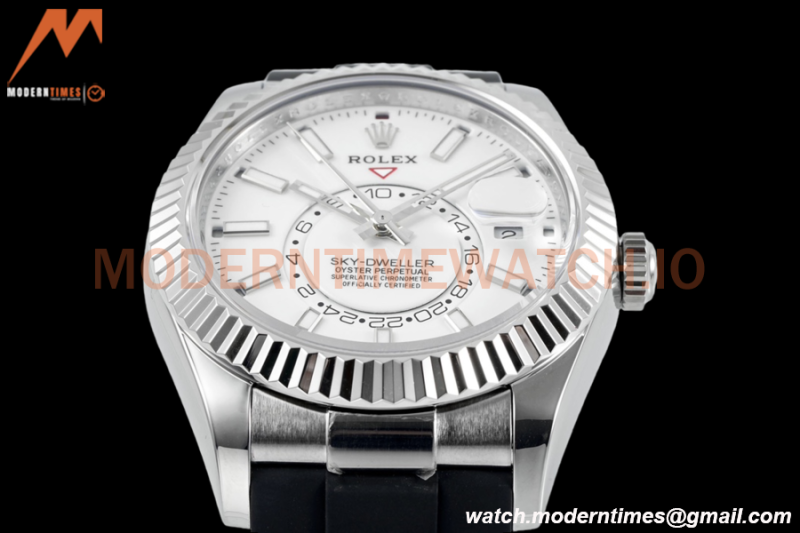 Rolex - Skydweller 42mm 336239 Gain Weight SS/RU White ZF V2 A2824