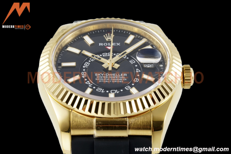 Rolex - Skydweller 42mm 336238 Gain Weight YG/RU Black ZF V2 A2824