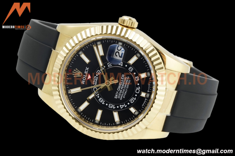 Rolex - Skydweller 42mm 336238 Gain Weight YG/RU Black ZF V2 A2824