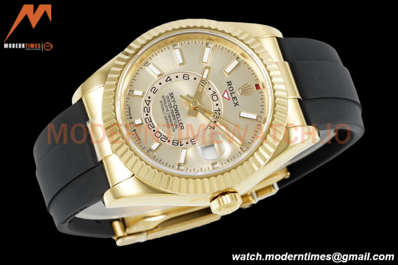 Rolex - Skydweller 42mm 336238 Gain Weight YG/RU Champ ZF V2 A2824